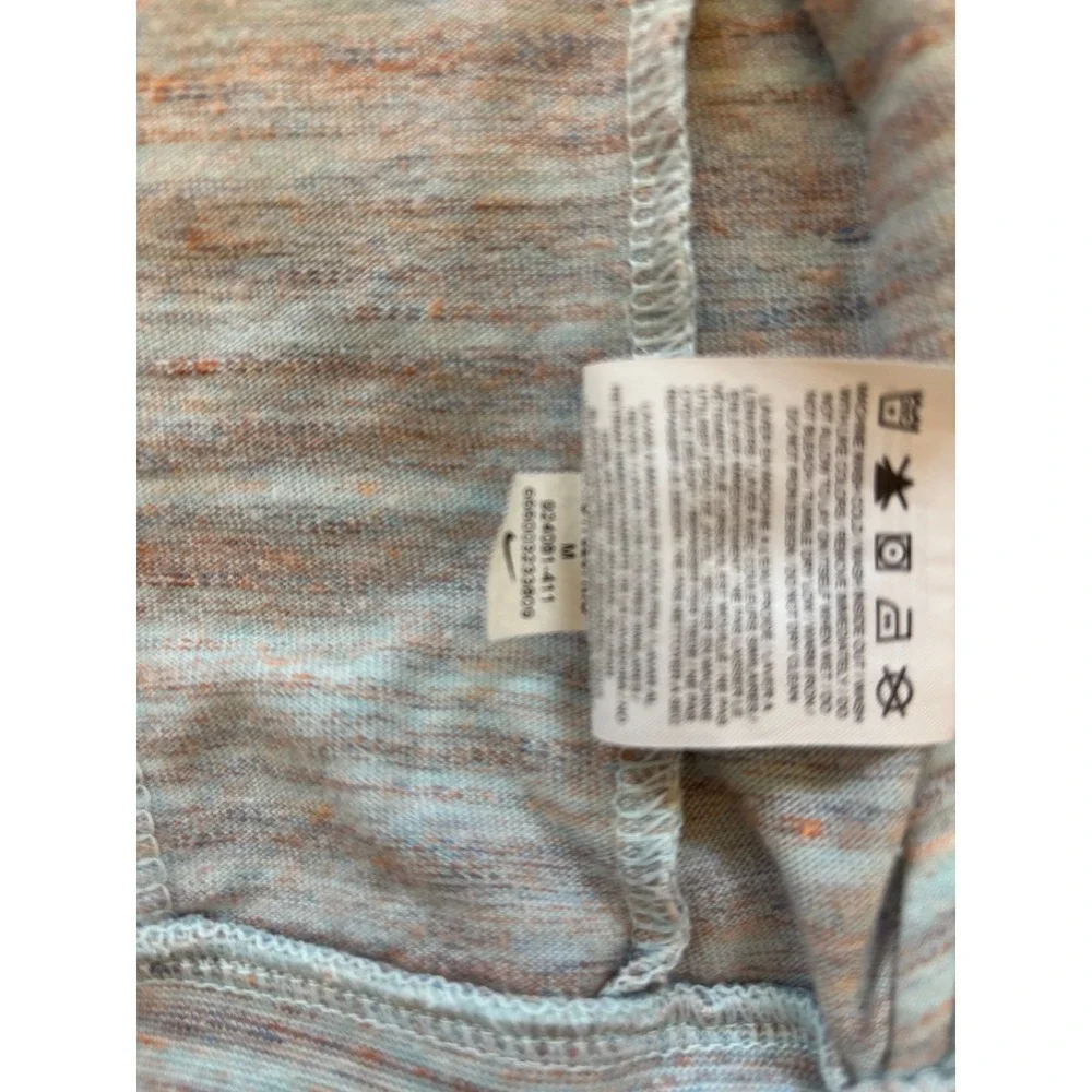 Nike Sportswear Gym Vintage Full Zip Hoodie Blue Orange Space Dye 924081-411 M